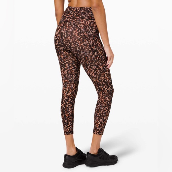 ✨RARE NWT Lululemon Invigorate High Rise Tight 25 inseam Motion Flux Multi Brown - Picture 7 of 11